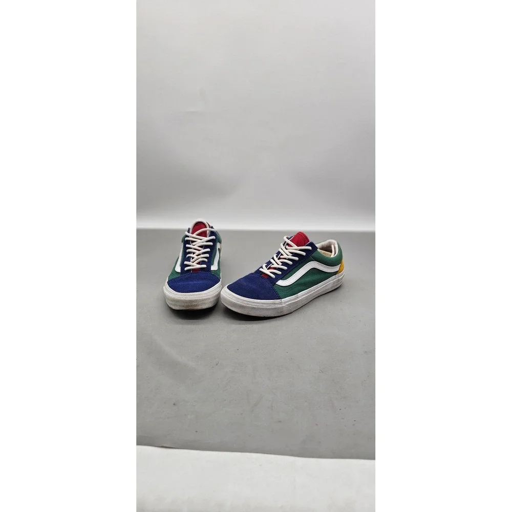 Vans Old Skool Yacht Club Blue Green Yellow Red Sneakers Men 6 Women 7.5